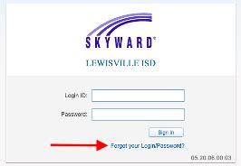 Skyward Family Access - Password Security ... Lewisville ISD. Go to Google Maps. 1565 W. Main Street - Lewisville, TX 75067. Technology Helpdesk: 972-350-1833. 